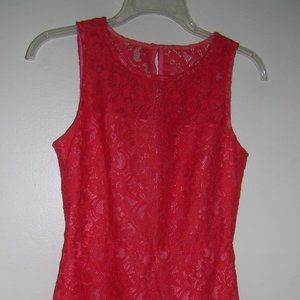 J Crew Coral Floral Lace Dress Size 0
